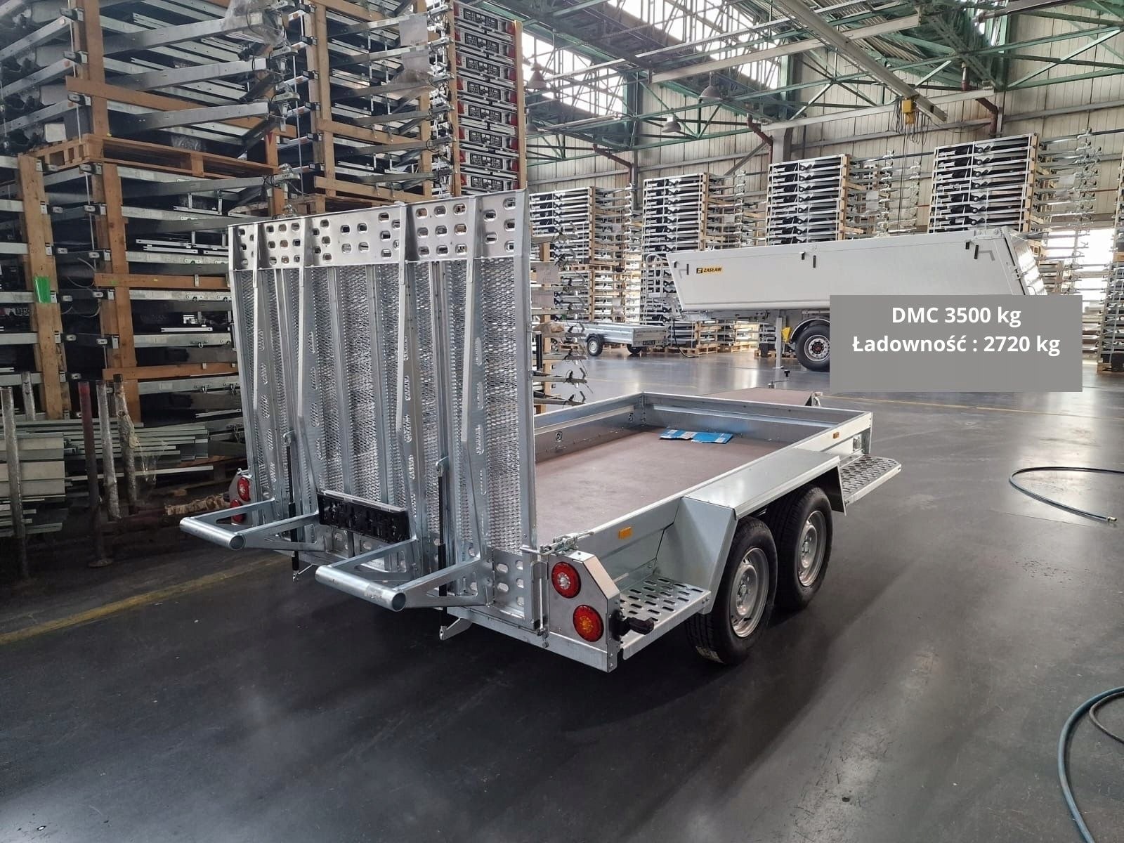 PRZYCZEPKA SAMOCHODOWA 360x178 DMC 3500 ZASŁAW pod minikoparke, walec Rok produkcji 2025